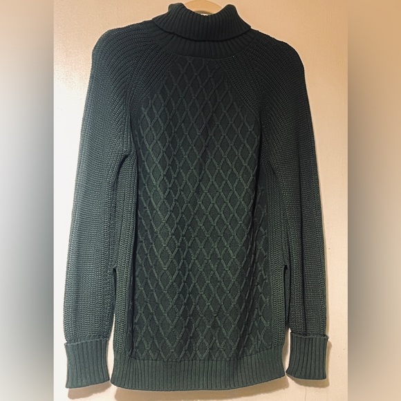 NWT Bobi Raglan Turtleneck Sweater Hunter Green - Picture 4 of 9